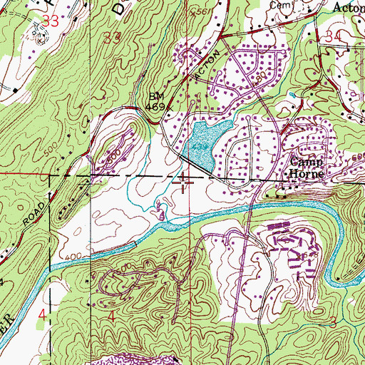 Topographic Map of Old Mud Town (historical), AL