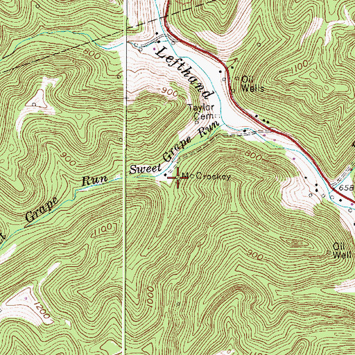 Topographic Map of McCroskey Cemetery, WV