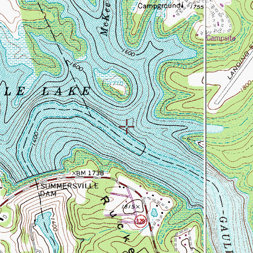 Topographic Map of McKee Creek, WV