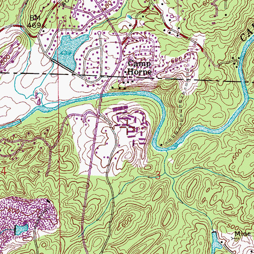 Topographic Map of Riverwood, AL