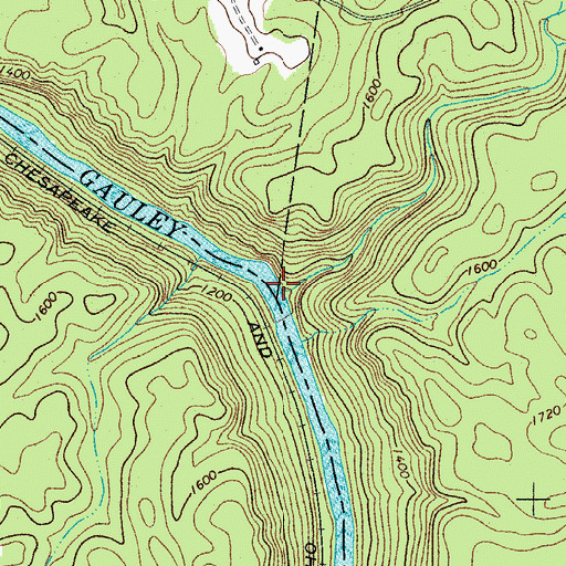 Topographic Map of Meadow Creek, WV