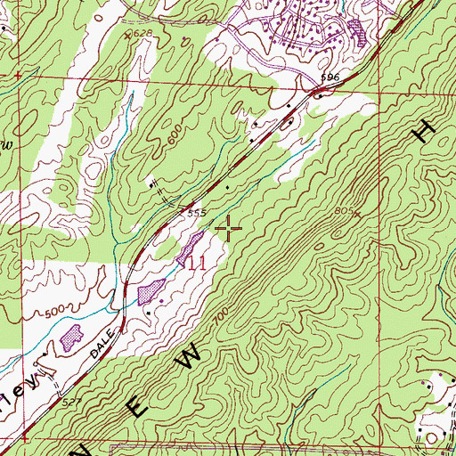 Topographic Map of Meadow Ridge, AL
