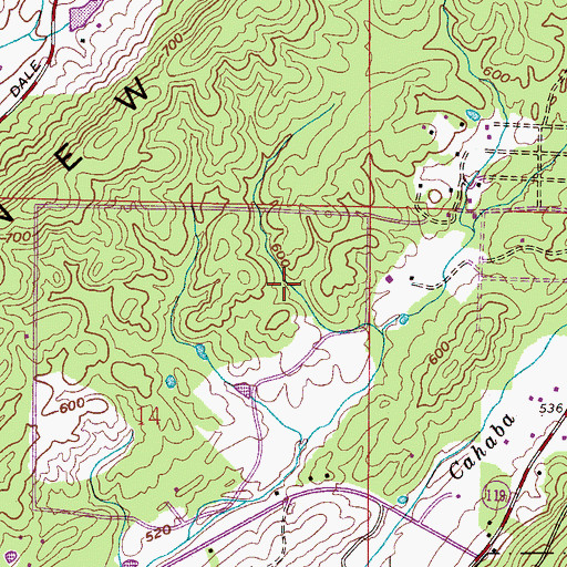 Topographic Map of Sunnymeadows, AL