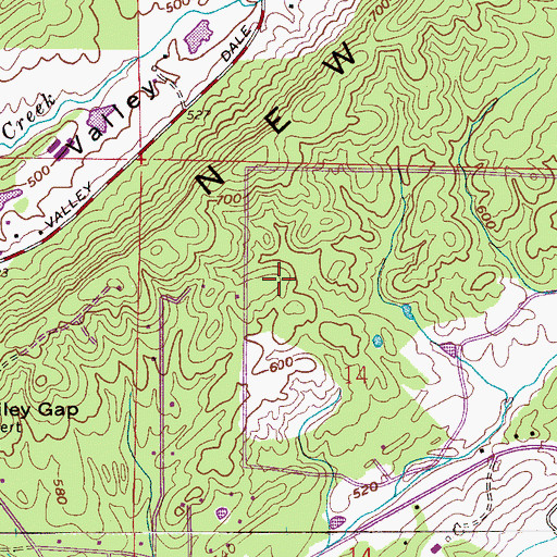 Topographic Map of Hickory Ridge, AL