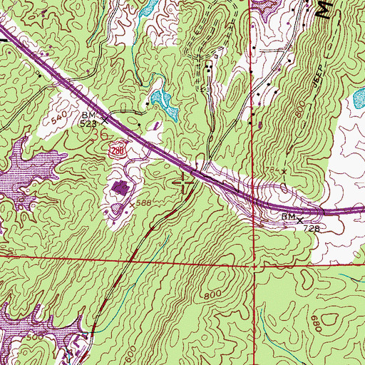 Topographic Map of Inverness Plaza Shopping Center, AL
