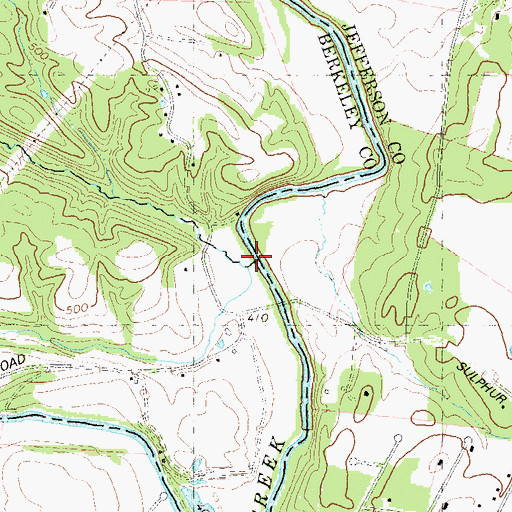 Topographic Map of Middle Creek, WV