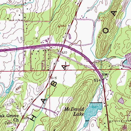 Topographic Map of Cahaba Valley Office Park, AL