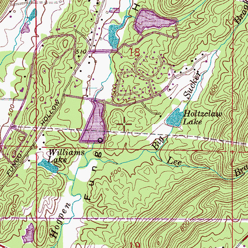 Topographic Map of Mallard Point, AL