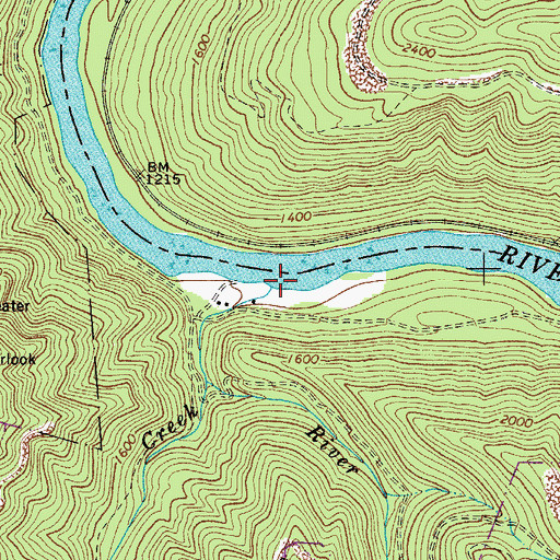 Topographic Map of Mill Creek, WV