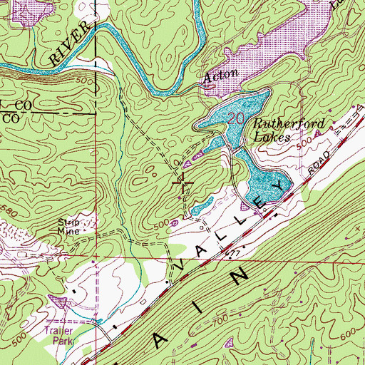 Topographic Map of Southlake, AL