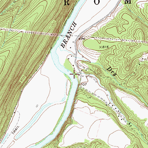 Topographic Map of Mill Run, WV
