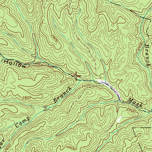 Topographic Map of Miller Hollow, WV