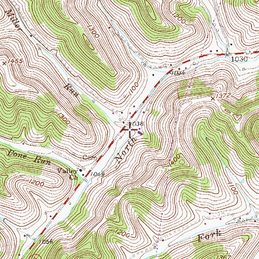 Topographic Map of Miller Run, WV