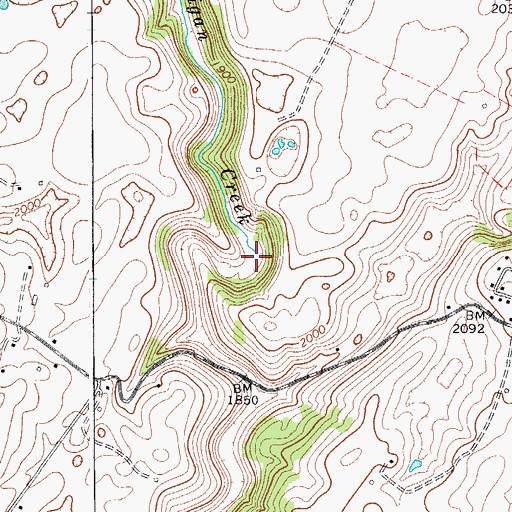 Topographic Map of Milligan Creek, WV