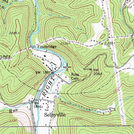 Topographic Map of Millsite Run, WV