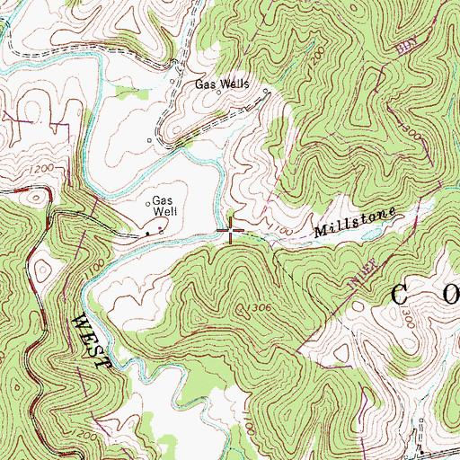 Topographic Map of Millstone Run, WV