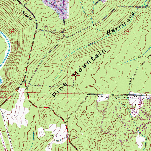 Topographic Map of Highland Crest, AL
