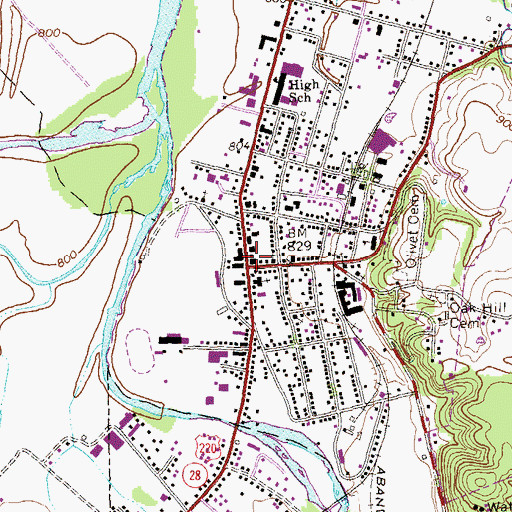 Topographic Map of Moorefield, WV