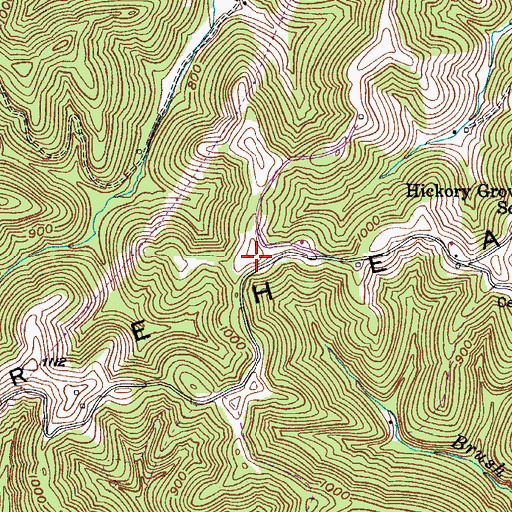 Topographic Map of Morehead Ridge, WV