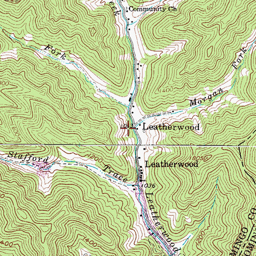 Topographic Map of Morgan Fork, WV
