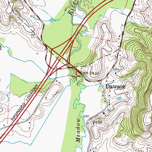 Topographic Map of Morris Fork, WV