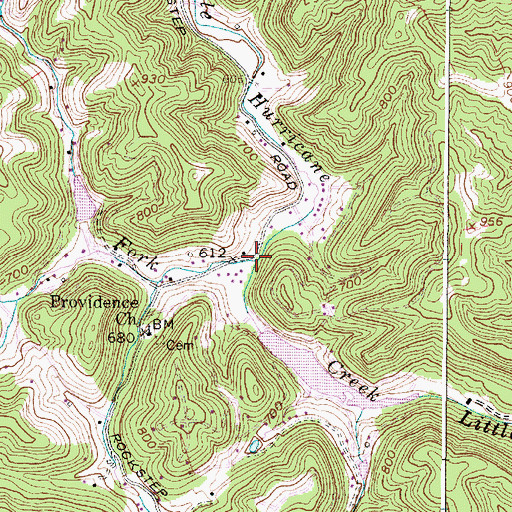 Topographic Map of Morrison Fork, WV