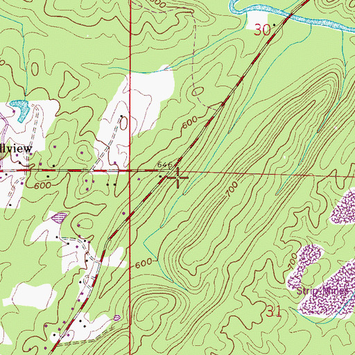 Topographic Map of Parkwood Hills, AL