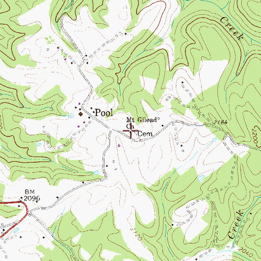 Topographic Map of Mount Gilead Church, WV