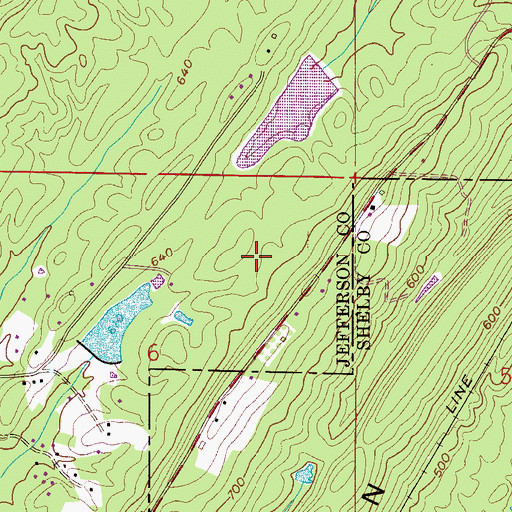 Topographic Map of Russet Woods, AL
