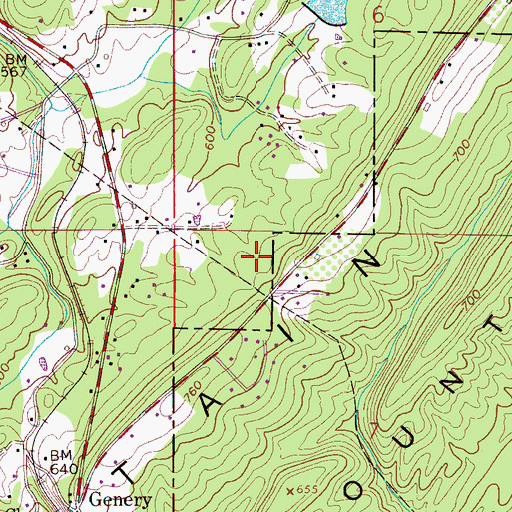 Topographic Map of Whispering Oaks, AL
