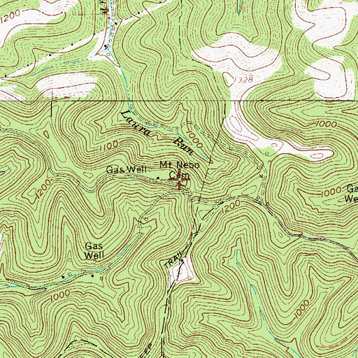 Topographic Map of Mount Nebo Cemetery, WV