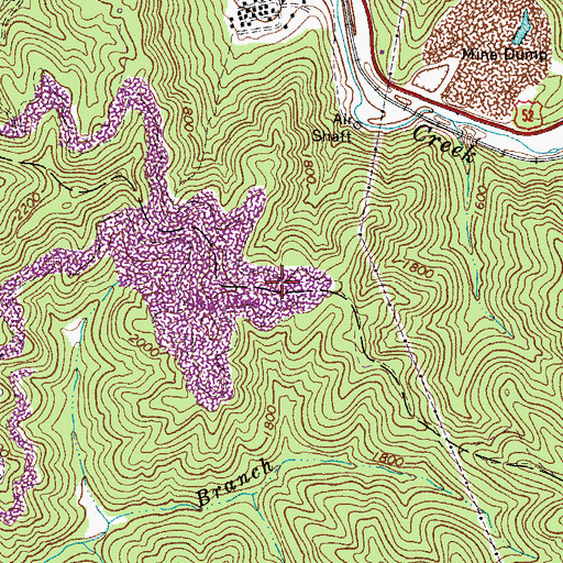 Topographic Map of Mount View School (historical), WV