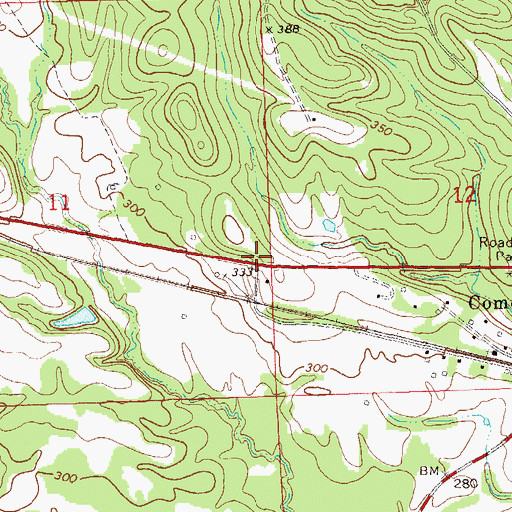 Topographic Map of Galilee Comer Elementary School (historical), AL