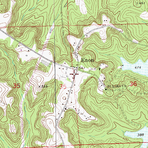 Topographic Map of Enon Junior High School (historical), AL