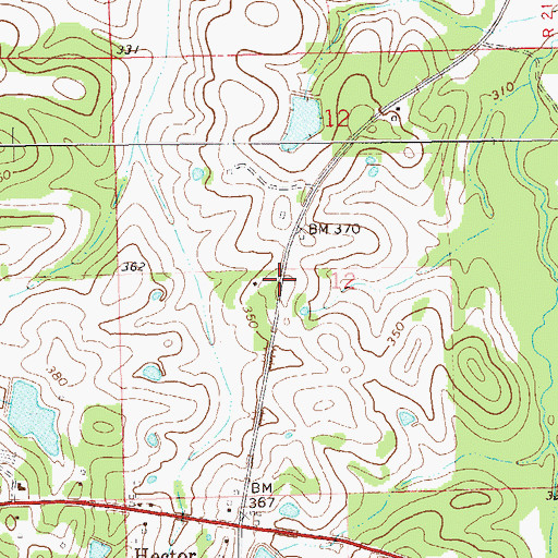 Topographic Map of Hector Elementary School (historical), AL