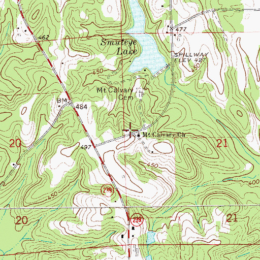 Topographic Map of Indian Creek Elementary School (historical), AL