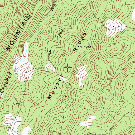 Topographic Map of Mouser Ridge, WV