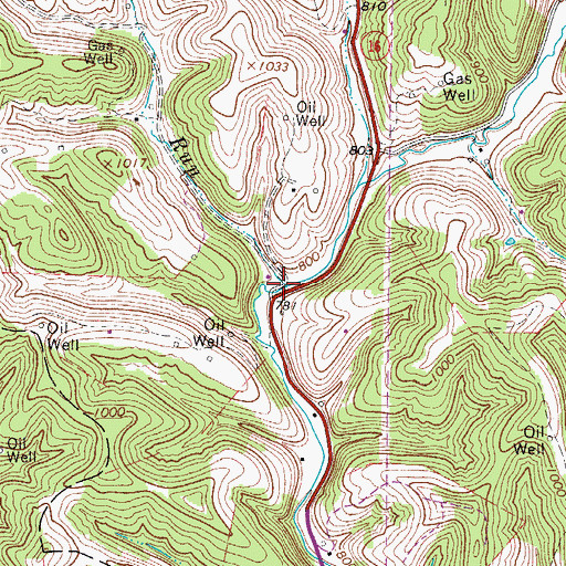 Topographic Map of Moyers Run, WV
