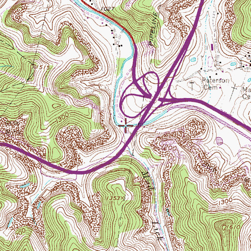 Topographic Map of Mud Lick, WV