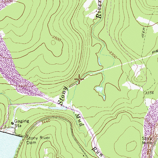 Topographic Map of Mud Run, WV