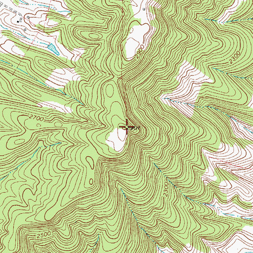 Topographic Map of Muddy Creek Mountain, WV