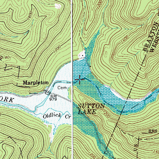 Topographic Map of Mudlick Run, WV