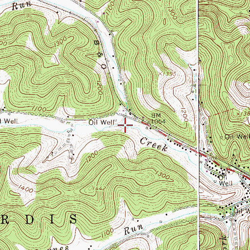 Topographic Map of Mudlick Run, WV