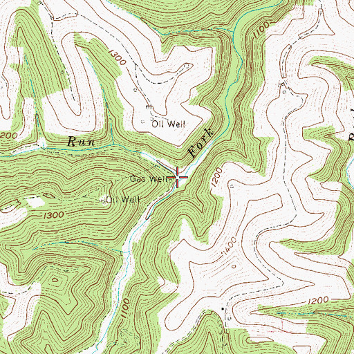 Topographic Map of Mudlick Run, WV