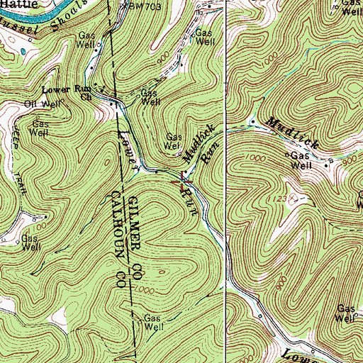 Topographic Map of Mudlick Run, WV