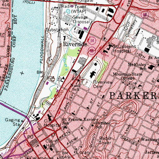 Topographic Map of Nash School (historical), WV