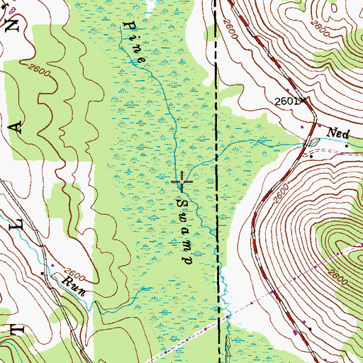 Topographic Map of Ned Run, WV