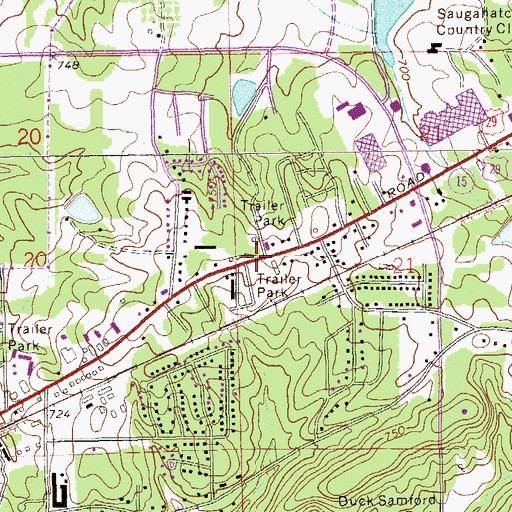 Topographic Map of Parkway Baptist Church, AL