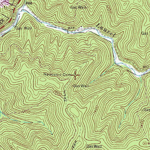 Topographic Map of Newsome Cemetery, WV