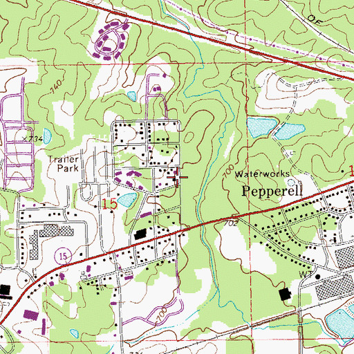 Topographic Map of Philadelphia Baptist Church, AL